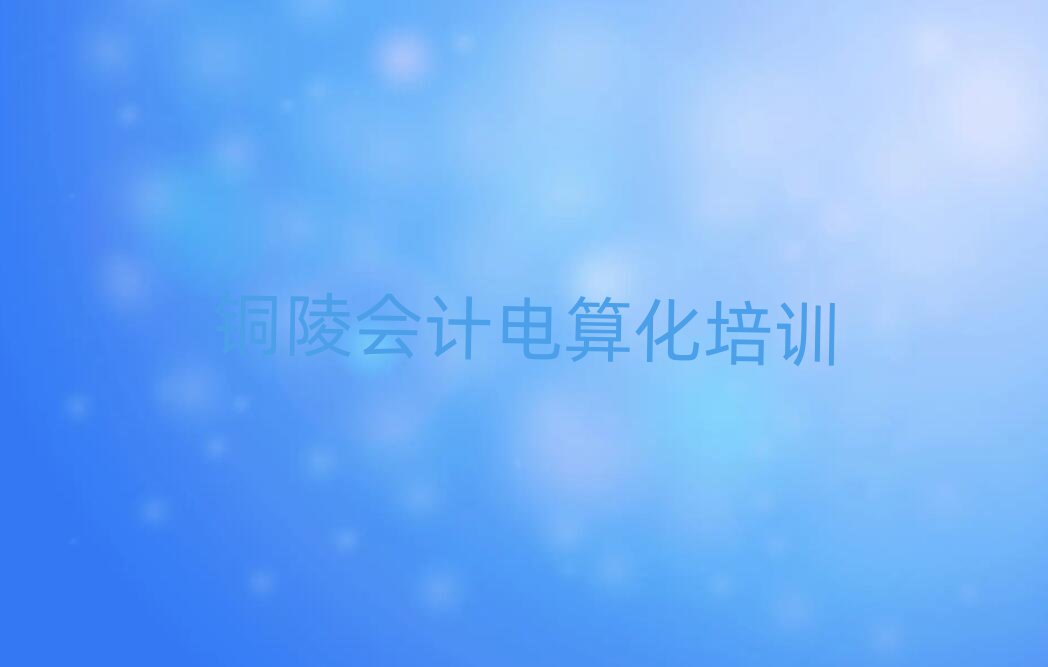 2025年銅陵郊區(qū)學會計電算化學校值得推薦的名單榜首一覽