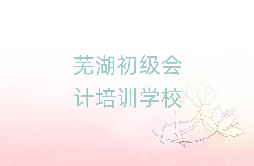 蕪湖什么初級(jí)會(huì)計(jì)學(xué)校好值得推薦的名單榜首一覽