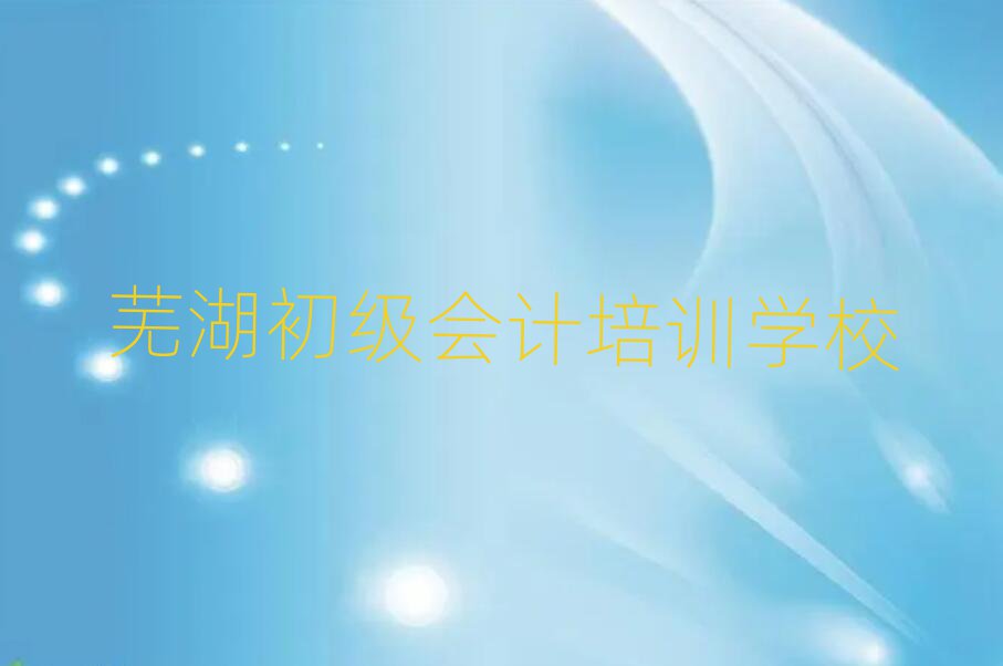 2025年蕪湖鳩江區(qū)初級會(huì)計(jì)教育培訓(xùn)靠前的機(jī)構(gòu)有哪些好名單更新匯總