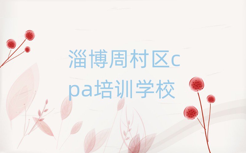 淄博周村區(qū)cpa線上培訓(xùn)十大名單排名甄選